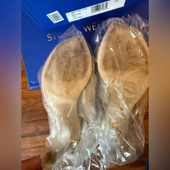 Stuart Weitzman Women’s Melodi Glitter High Heel Sandals Size: 38.5 8 B - Picture 7 of 16